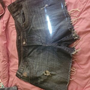 A.N.A denim shorts with distressed bottom size 16